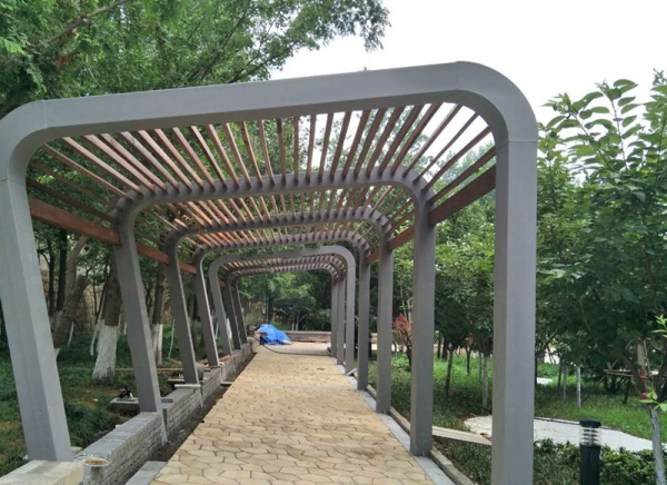 胶州木塑廊架景观亭