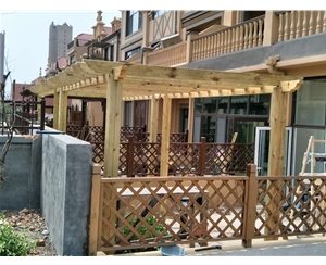 胶州木塑廊架围栏