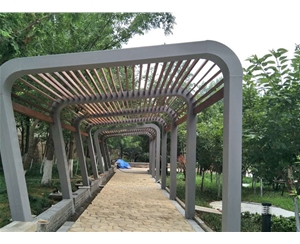 胶州木塑廊架景观亭